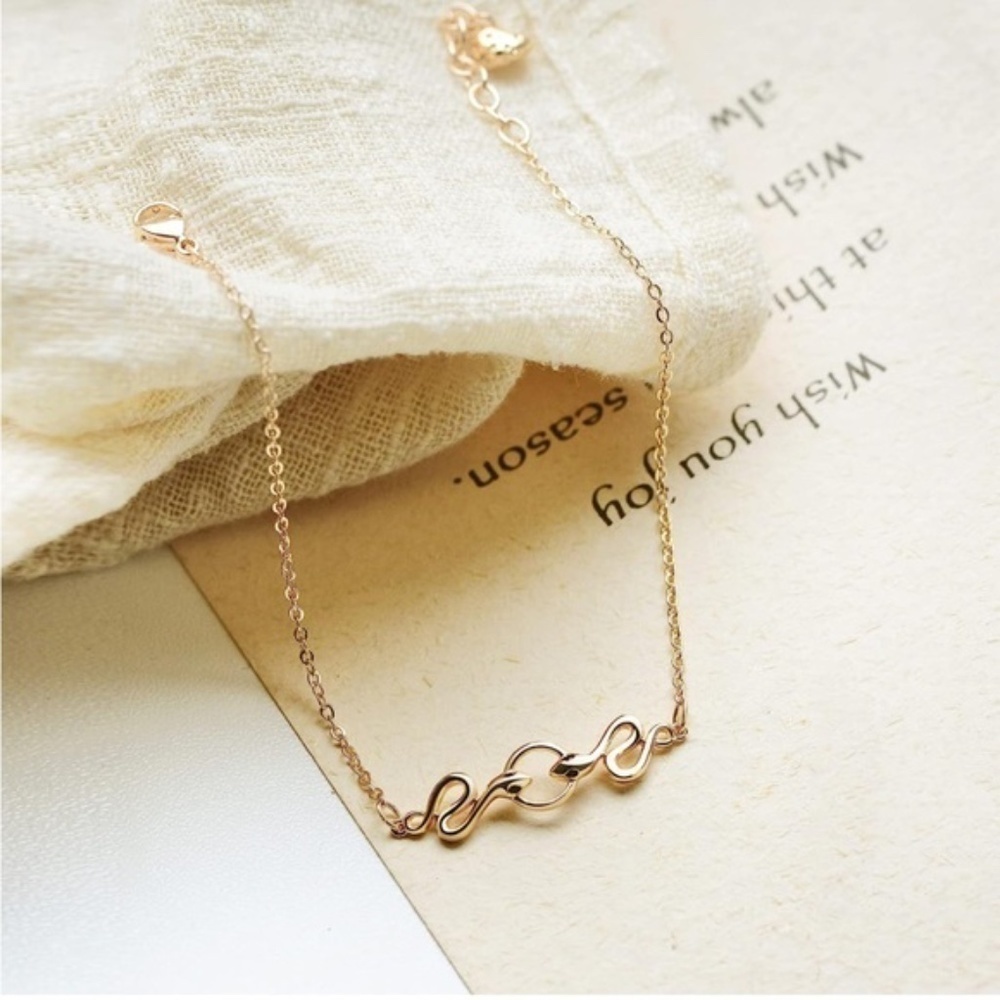 GOLD 14k Gold Plated Snake Chain Bracelet